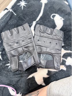 Black XL  leather motorcycle gloves
