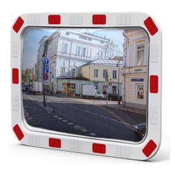 (Brand New Factory Sealed)  Reflective Rectangular Acrylic Convex Mirror, 24"x16" inch Safety Mirror - Adjustable Traffic Mirrors with Wide Vision Ang