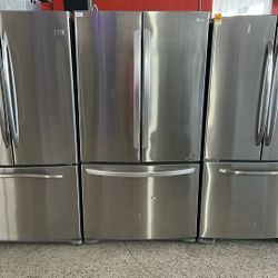 Lg Stainless Steel French Door With Icemaker In Freezer