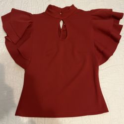 Blashe - Red Batwing Sleeve Shirt 