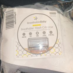 Baby  Crib Bumpers Mesh Grey