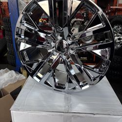 24s Chrome Wheels Tires 6lug Chevy 