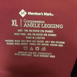 Members Mark Compression Pocket Ankle Leggings Size Small - $8