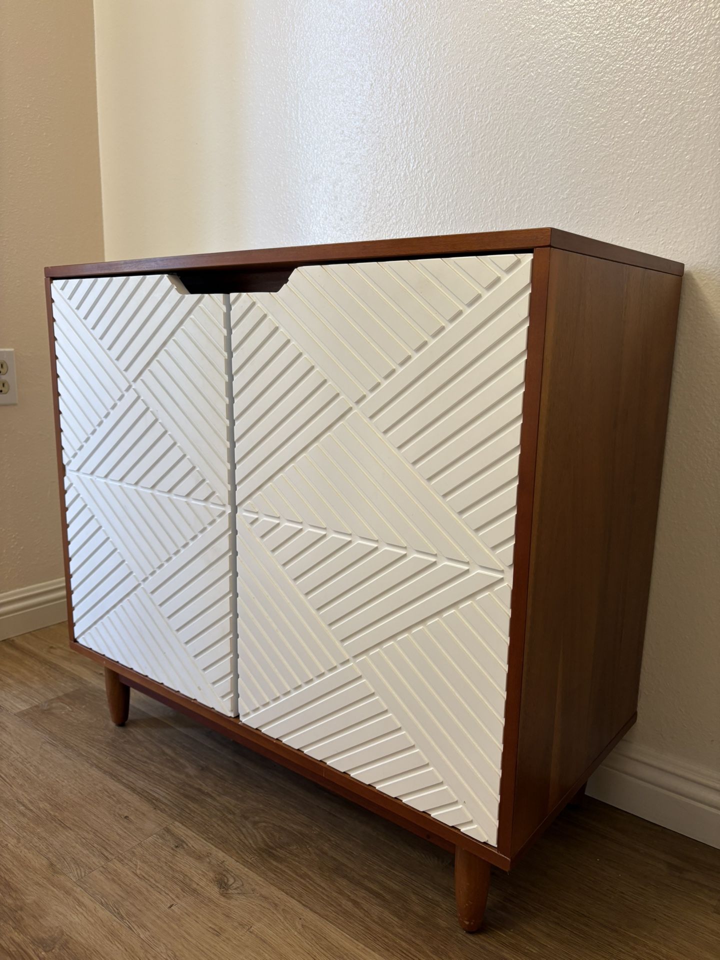 Mid Century Wood Cabinet/Shelf