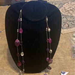 Double Purple Necklace 