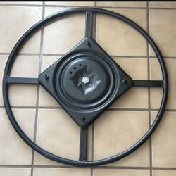 Heavy duty Black Metal 24” recliner chair sofa furniture ring swivel base with 10” plate