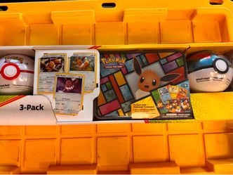 Costco Pokemon Collector 3-Pack: Eevee Treasure Chest + 2 Pokeball tins