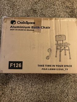 New OasisSpace Aluminum Bath Chair / OS-28LBM-BC-BE62036 - $20 (Withamsville)