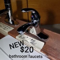 new bathroom faucets only $20 each  all new banded in the box . 
