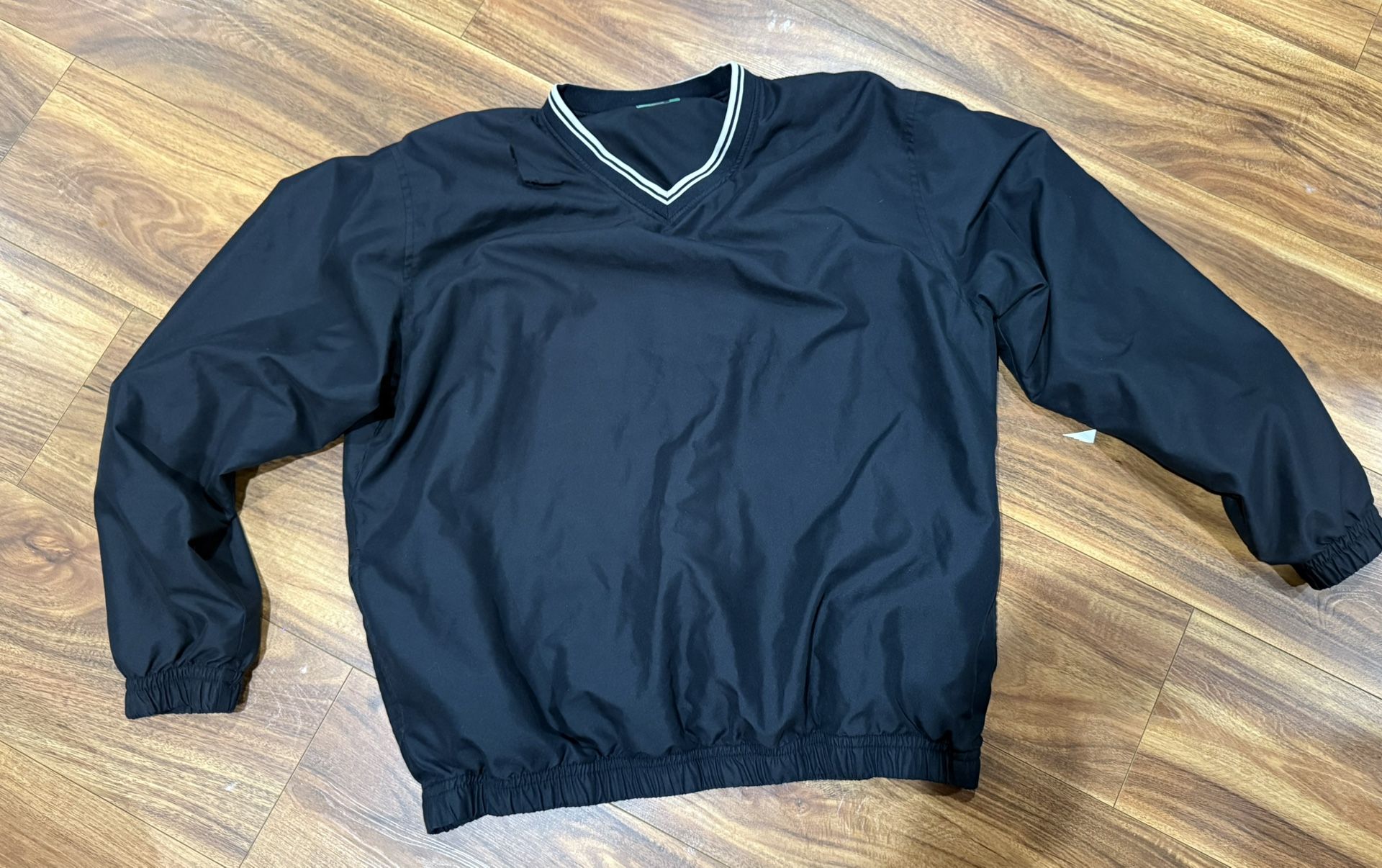 Ben Hogan Performance Golf Collection Black V-Neck Pullover Windbreaker Size XL
