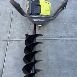 Ryobi 40v auger with battery and charger
