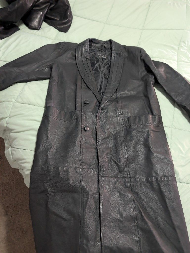 Marco Morani leather trench coat