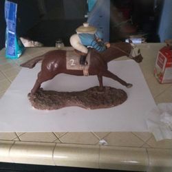 Horse Racing Statue