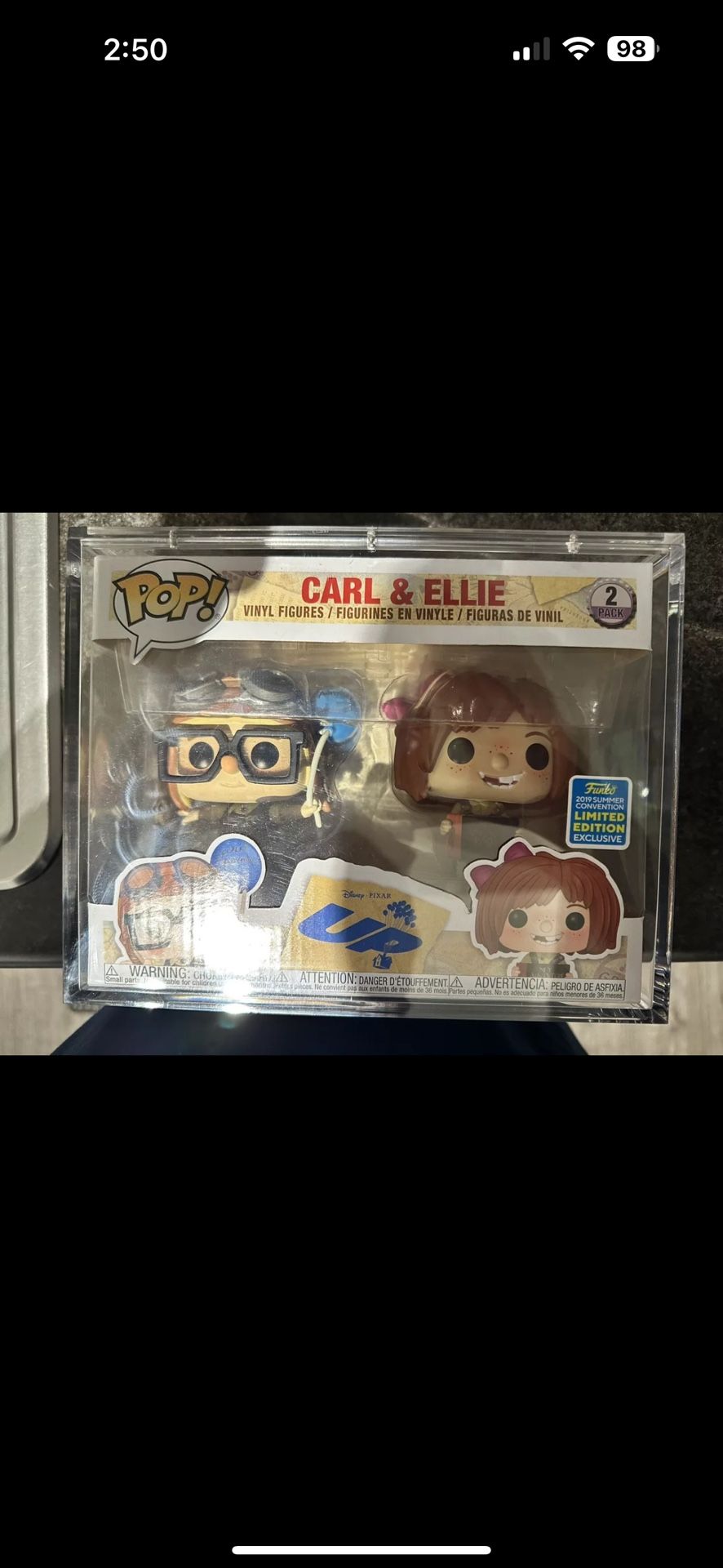 Funko Pop Carl & Ellie 2019 SDCC Exclusive (as young kids 2 pack)