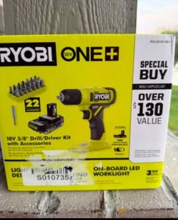 RYOBI ONE+ 18V Drill Kit – NEW