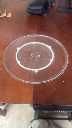 14” microwave rotating glass plate and wheel rail