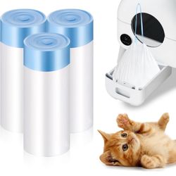 60 Count Drawstring Cat Litter Box Liners, 26" x 12"