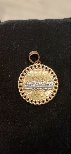 14K last supper pendent
