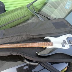 Squire precision bass guitar