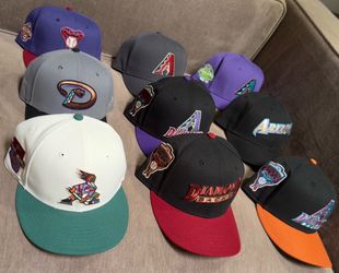 New Era Fitted Hats Size 7 3/8 - 7 5/8 Diamondbacks Roadrunners Phoenix Tucson Arizona