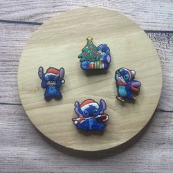 Stitch Christmas Croc Charms