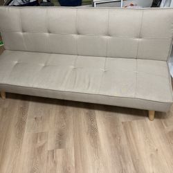 Beige Convertible Futon
