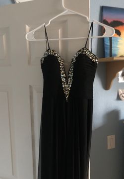 Black Strapless Prom Dress