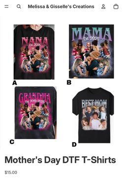 Mother’s Day dtf t-shirts