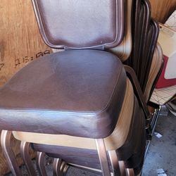 Leather Stackable Chairs 