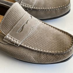 14TH UNION Gray Soft LEATHER Men’s Shoes Loafers 10.5