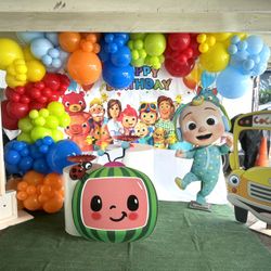 Decoración De Cocomelon Mesas Sillas Carpas Draping Baños