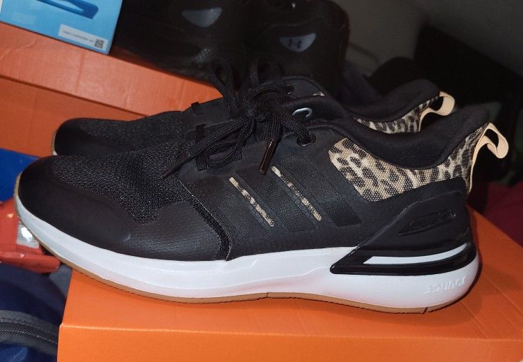 Adidas RapidaSport Bounce Black Sneakers Running Shoes Women Size 6 Youth