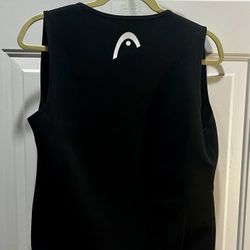 HEAD Fitness Men's Neoprene Black Sauna Vest W Zipper Slimming Training Adult Size L! 