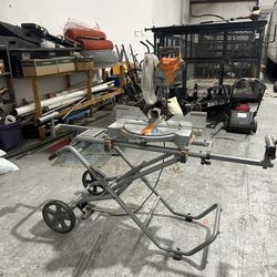 Ridgid Duel Bevel Miter Saw And Foldable Stand