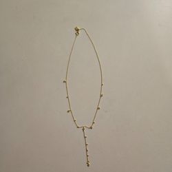 Gorjana Dainty Gold color Y-drop necklace