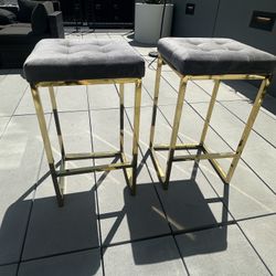 Gray Barstools With Golf Hardware