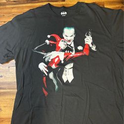 Vintage DC Joker And Harley Quinn "Mad Love" Black T-Shirt Mens Size XL