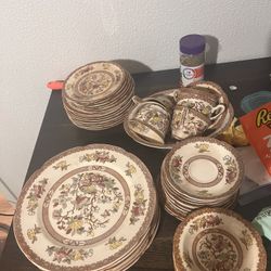 Vintage Hand-crafted Dish Set.