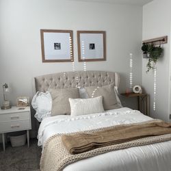 Bed Frame W/ Queen Mattress 