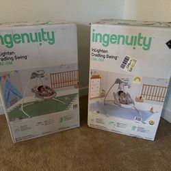 New in Box pink or blue Ingenuity infant cradle swing 