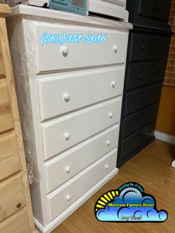 White jumbo pinewood cajonera Comoda de Pino Nuevo