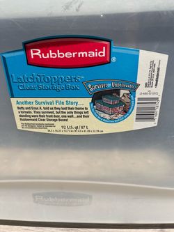 Rubbermaid LatchToppers Clear Storage Box 92 Qt