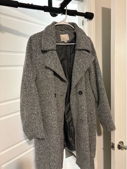 A New Day Gray Boucle Long Coat