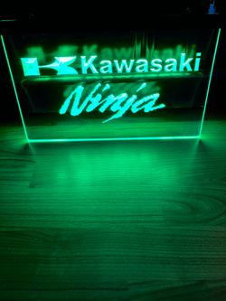 KAWASAKI LED NEON GREEN LIGHT SIGN 8x12