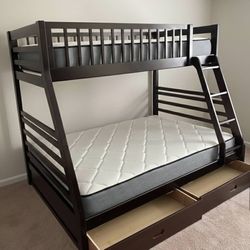 Twin/Full Bunk Bed with Drawers. Yours from $53 down payment 