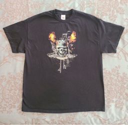 Pirates of the Caribbean Sailors Grave Black Graphic Tee Shirt Men Size XL