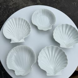Vintage Limoges France Porcelain Shell Dishes – Set of 5