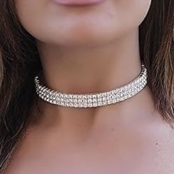 Custom Rhinestone Choker. $10