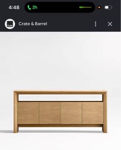 Crate & Barrel Wood Media Console Sideboard