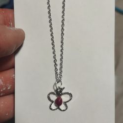 butterfly ruby necklace 